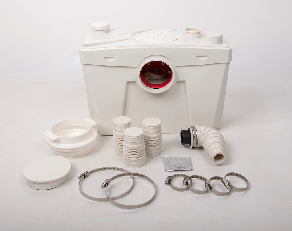 Slim Robust 500w Macerator Pump 4 Inlets WC Shower & Basin