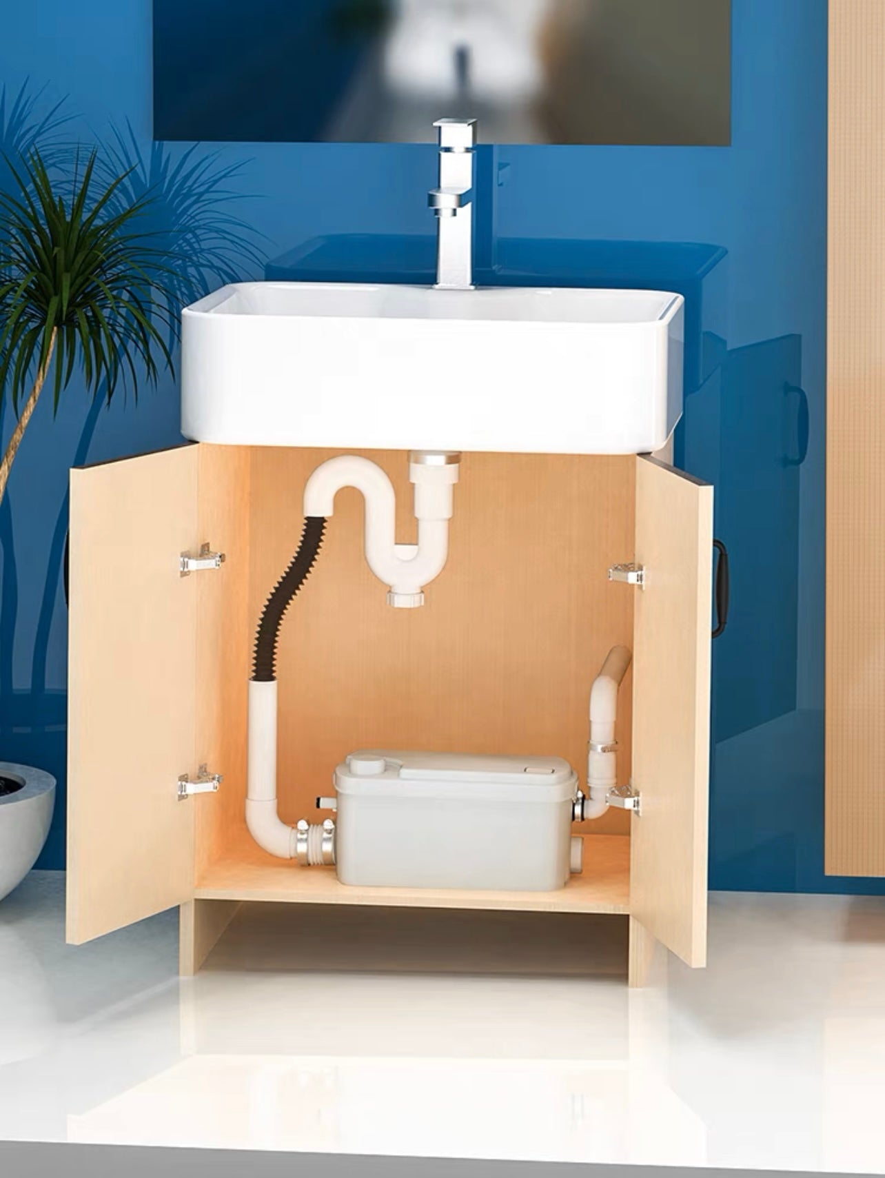 300 Watts Elite Macerator Lifting Station 3 Inlets Sink Shower & Bidet