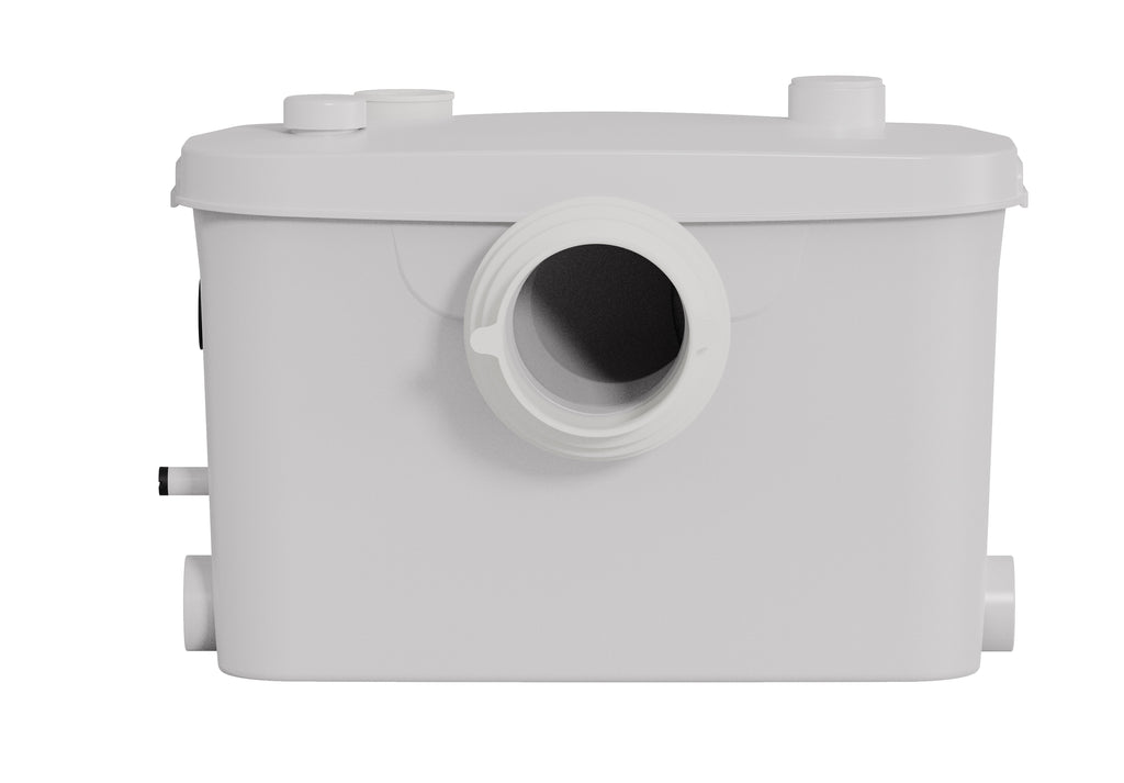 Premium Sanitary Slim 400 Watts Macerator Waste Pump System for Toilets, Basins, Showers + Baths